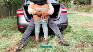Romantic Love Making in Outdoor – Public Park Romance & Steamy Car Trunk Softcore Sex